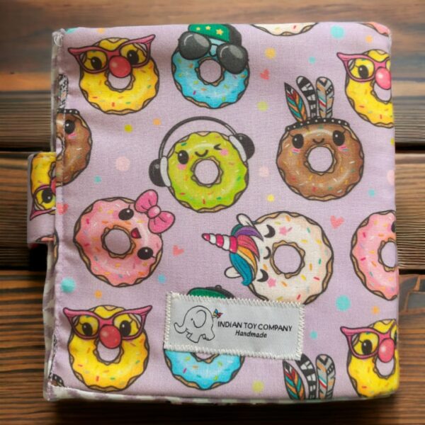 Engaging sensory baby book for early learning. Interactive book for exploration. Stimulating touch and feel cloth book.Multi-textured for tactile play