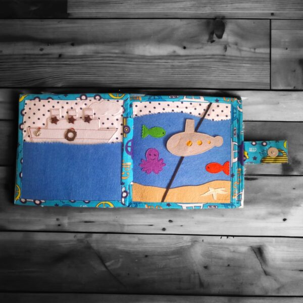Interactive modes of transport quiet book.its handmade, washable and educational activity book.